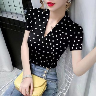 54% Tỷ Lệ Mua Lại Cổ Chữ v Áo Thun Nữ Tay Ngắn 2026 Phong Cách Phương Tây Slim-Fit Mỏng Hơn Nhìn Ice Silk Đáy
