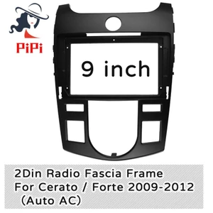 Đài phát thanh nổi ô tô 9 Inch Fascia DVD MP5 Khung bảng điều khiển Dash Refit Mount Kit cho KIA Cerato / Forte 2009-2012 (Auto AC)