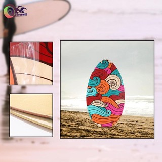 Dovewill Skimboard Ván lướt sóng nhỏ Nước nông gỗ nhẹ có lớp phủ bóng cao Bảng thân xe đa năng cho trẻ em
