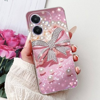 Dành cho Oppo A3 (Toàn cầu) / A3x 4G / A3x 5G Vỏ điện thoại hình mèo hoa thanh lịch Oppo A3x 4G 5G A 3X A3 Vỏ nhựa TPU silicon mềm