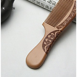 KUZHEN Gỗ Đào Tự Nhiên Chống Tĩnh Điện Đóng Lược Massage Tóc HealthTools HOT