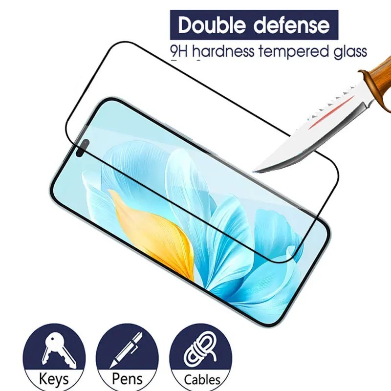 Phim Kính Cường Lực Cạnh Đen 100D HD Cho Honor Magic 7 4 2 Lite GT Pro Chống Trầy Xước Chống Cháy Nổ Cho Honor 400 300 200 90 Lite Smart GT Kính Bảo Vệ Màn Hình