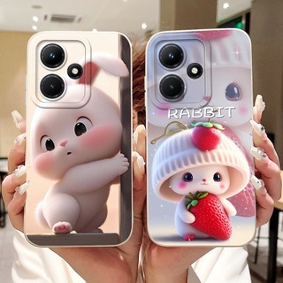 Dành Cho Infinix Hot 30i Vỏ Hoạt Hình Mèo Thỏ Dễ Thương Mới Hot30i 30i NFC X669 X669C X669D Vỏ Điện Thoại Silicon Mềm Bảo Vệ Ống Kính