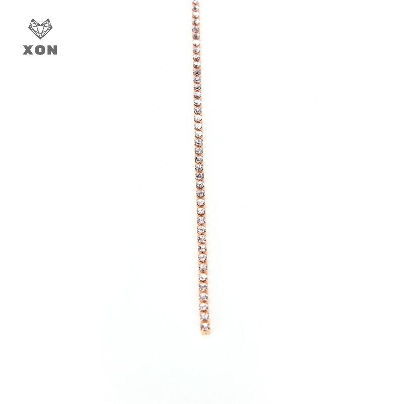 XON Vòng cổ choker đính đá pha lê nhân tạo thời trang