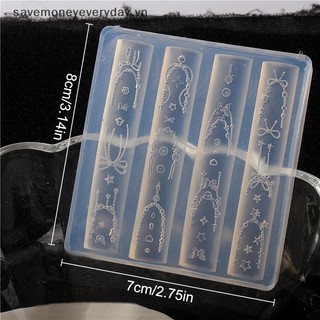 [savemoneyeveryday] Nail Art Khuôn Nơ Silicon Mềm 3d Khắc Cong Mẫu Dụng Cụ Đồ Dùng Nghệ Thuật Móng Tay Nghệ Thuật Phụ Kiện Quyến Rũ [vn]