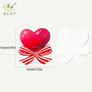 [ELOY] 50 Thẻ Trang Trí Nơ Trái Tim Đỏ Lollipop Cho Ngày Lễ Valene Đám Cưới Sinh Nhật Đồ Dùng Trang Trí Kẹo Ủng Hộ Quà Tặng VN