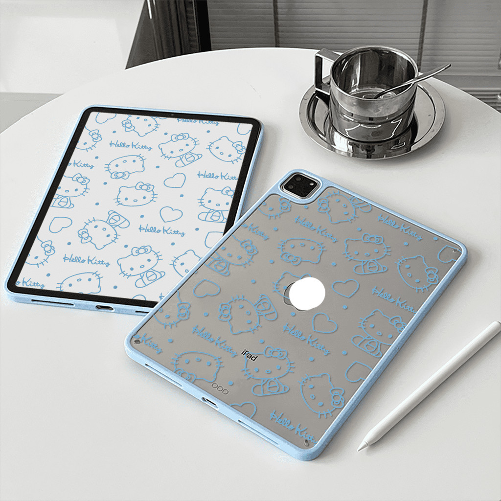 Vỏ Acrylic Cứng Tuya Mèo Họa Tiết Dành Cho Mini6 Mini7 A17Pro IPad 5 6 7 8 9 10 11 A16 Air 2 3 4 5 6 Air 11 M2 Pro10.5 10.2 "Pro11 2018 2020 2021 2022 M4 Pro13 2024 2025