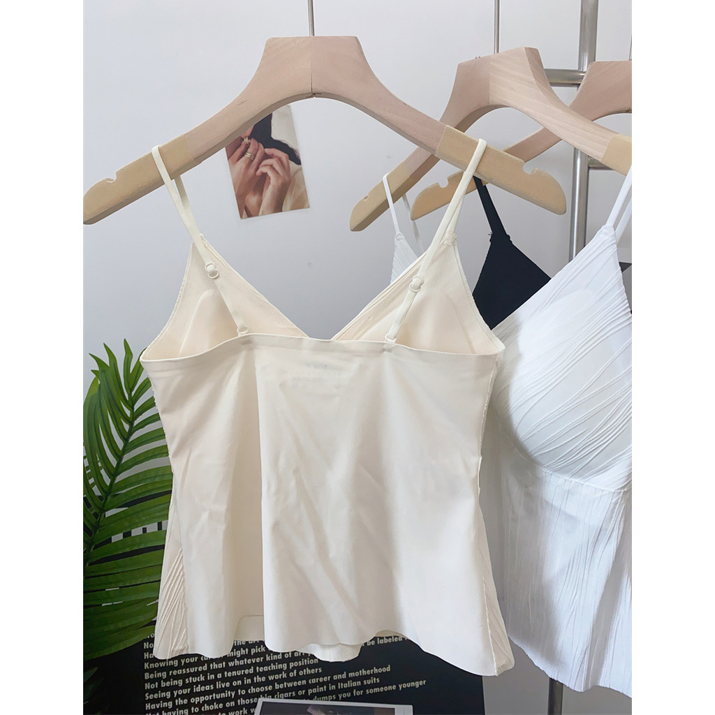 Áo Vest kiểu Pháp gợi cảm mặc bên ngoài có đệm ngực Ống Top Mặt sau đẹp