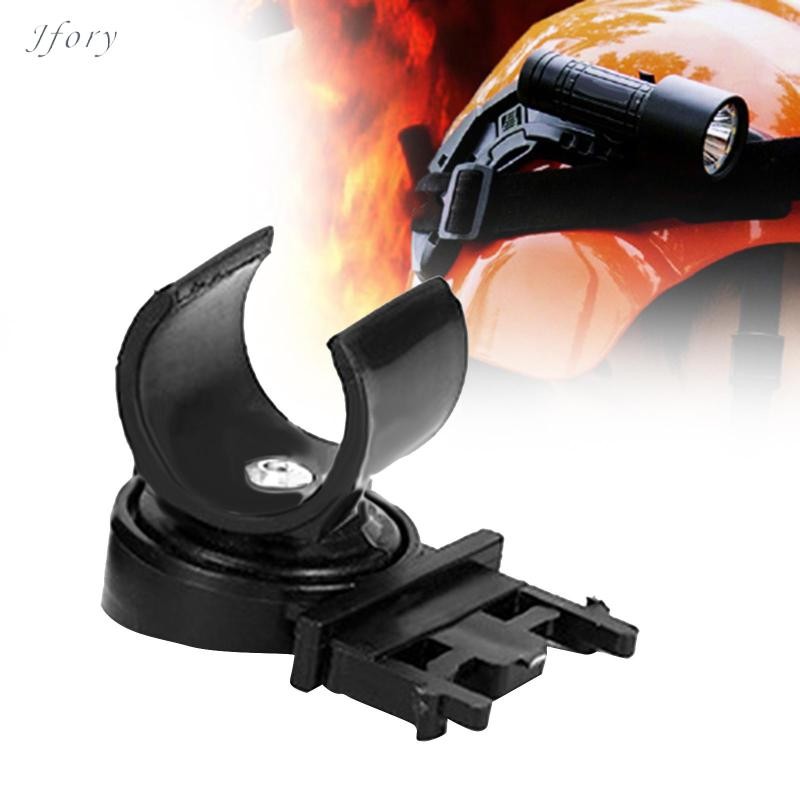Jfory Mũ bảo hiểm Đèn pin gắn màu đen Lắp đặt dễ dàng Giá đỡ đèn pin