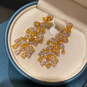 Bông tai tua rua thời trang sang trọng nhẹ tinh tế Zircon mới