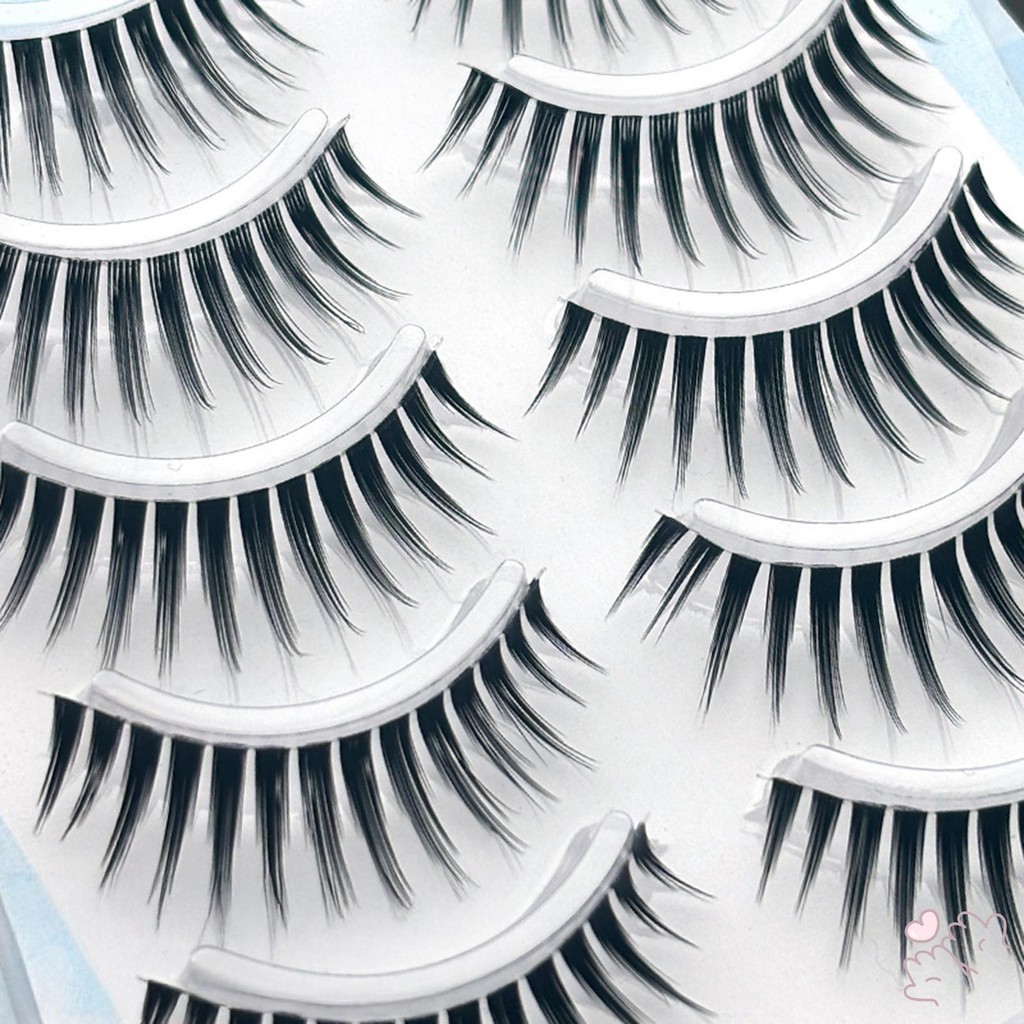 IOIIK 5 cặp-- Lông mi giả 9-14mm Dải Wispy Giả Mi DIY Cosplay Wispy Dải Lông Mi Để Mở Rộng Đôi Mắt Của Bạn Tự Nhiên