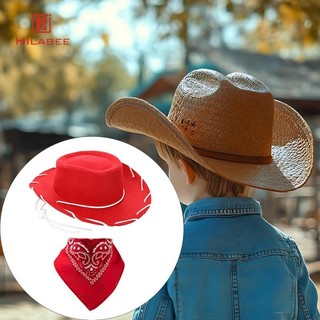 Trẻ Em Phương Tây Mũ Cao Bồi Chống Nắng Và Bandana Bộ Đồ Dùng Dự Tiệc Mũ Dự Tiệc Cho Trang Phục Lạ Mắt Bé Trai Bé Gái Trẻ Em