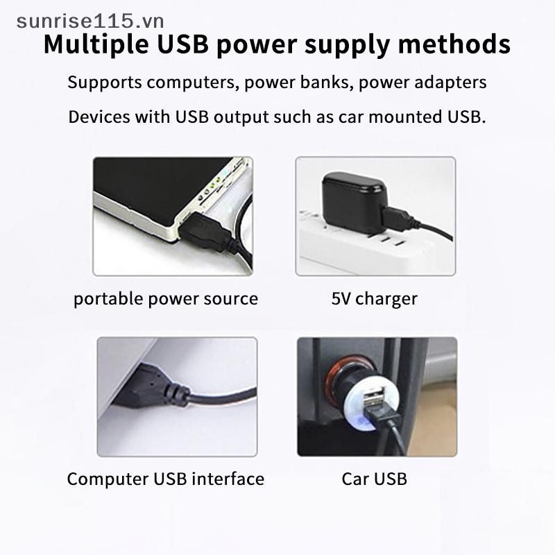 SRVN Xoay 4 Inch USB Để Bàn Quạt Làm Mát Im Lặng Cho Văn Phòng Laptop Máy Tính Notebook PC Mùa Hè Không Khí.