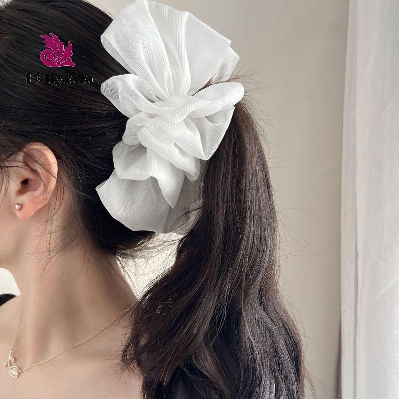Thời Trang Tuyn Nơ Lớn Đám Mây Chụp Kẹp Thanh Lịch Retro Nữ Lưới Sợi Đuôi Ngựa Bím Vuốt Kẹp Phụ Kiện Tóc Quà Tặng Mũ Đội Đầu [MỚI]
