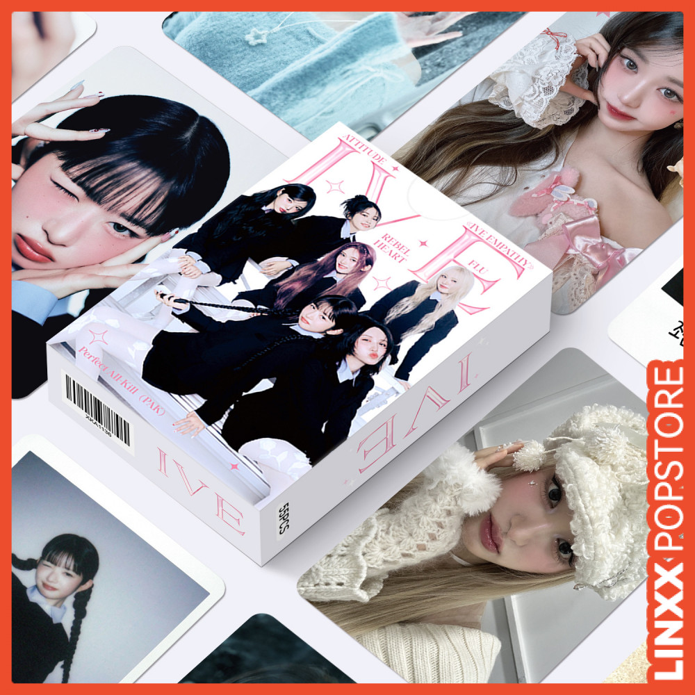 LINXX 55 Chiếc IVE Nhóm Lomo Thẻ Với Thành Viên Photocards Holographic 3 Inch Sưu Tập Quạt Merch HD KPop Album Trading Cards Dành Cho Người Hâm Mộ
