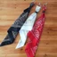 Khăn quàng cổ đa chức năng SQ Phụ kiện tóc Unisex sành điệu với họa tiết Paisley màu đen trắng đỏ