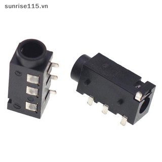 Srvn 10 Cái Th Hole PCB Ngang 4 Tiếp Xúc 4 Dây Góc Phải Bên Trong 4 Cực TRRS 3.5 MM Đầu Nối Jack Âm Thanh.
