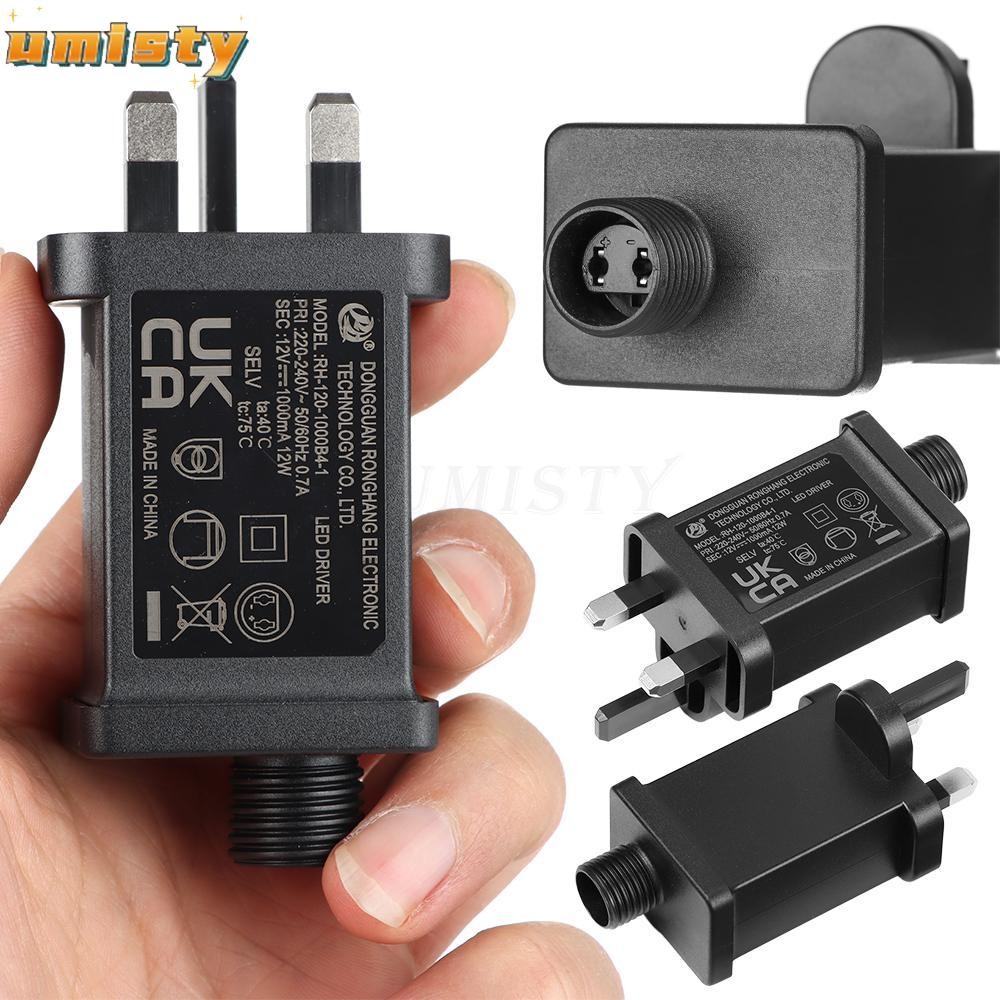 Bộ chuyển đổi nguồn UMITY Đa năng Ngày lễ Dây chiếu sáng Thiết bị bơm hơi AC 110V sang DC 12V 1A