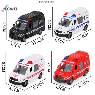 YOWEI Bệnh Viện Cứu Hộ Xe Cứu Hộ Xe Ô Tô Kim Loại Mô Hình Kéo Lại Âm Thanh Và Hợp Kim Ánh Sáng Diecast Đồ Chơi Ô Tô Cho Trẻ Em Bé Trai Quà Tặng VN