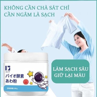 GLIT COMBO Làm Sạch Quần Áo Bình Xịt và Bột Tẩy Trắng  Sinh Học Tẩy Rửa Vết Bẩn Dính Trên Quần Áo, Chiết Xuất An Toàn