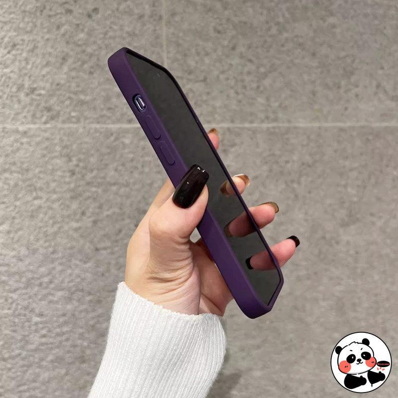 Ốp điện thoại Sang Trọng Cho Samsung Galaxy A41 A40 A33 A32 M32 A31 A50 A50s A30s A23 A22 M22 F22 A21s A20s A20 M10s 5G Ốp điện thoại Mềm Bảo Vệ Ống Kính Màu Tím Đậm Đơn Giản