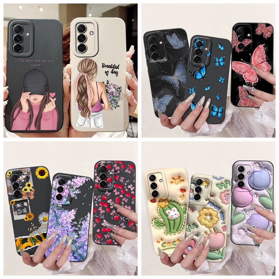 Ốp Lưng Cho Samsung Galaxy A56 A36 5G Sang Trọng Thạch Thời Trang Hoa Bướm Ốp Lưng Điện Thoại Samsung A36 A56 Mềm Lỏng Silicon