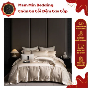 Bộ Chăn Ga Gối Chất Liệu Gấm Cao Cấp Ánh Kim Sang Trọng Quý Phái Thanh Lịch - MemMinbedding Luxury