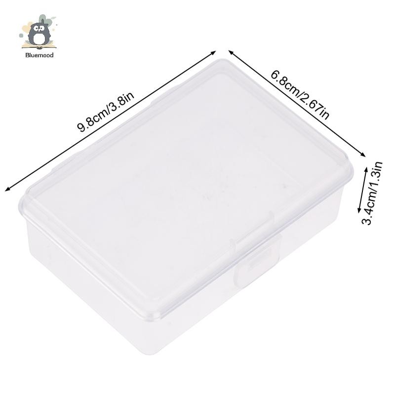 [Bluemood] Hộp đựng thẻ nhựa bán trong suốt nhỏ Thư mục Hộp đựng đồ trang sức lật mờ Phụ kiện lưu trữ Sắp xếp hộp đóng gói Mới
