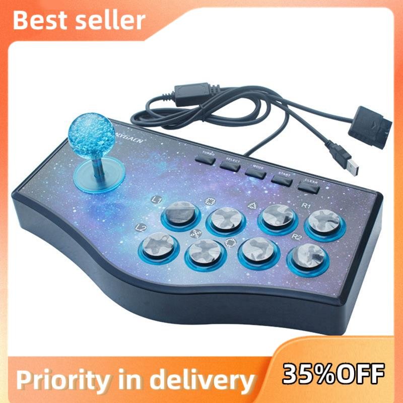 Yunseity Fight Stick, Style Joystick Fight Stick, con Porta USB 2.0, Compatibile con PC, Steam, Android