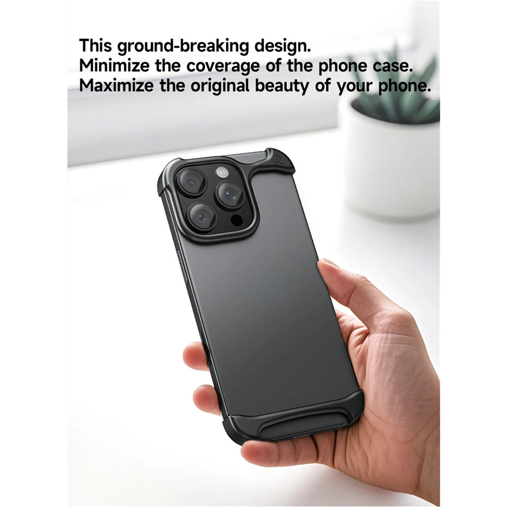 Ốp Điện Thoại Siêu Nhẹ Arc Xung Nhôm Sang Trọng Cho IPhone 17 16Pro Max 15Pro 14Plus 13 Ốp Lưng Kim Loại