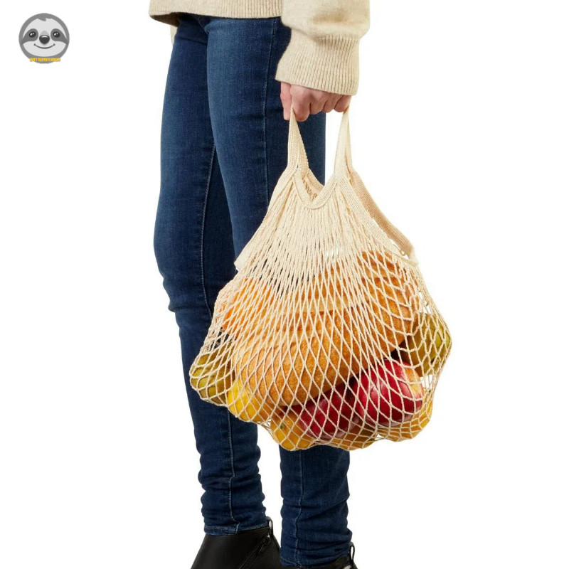 Túi lưới di động cổ điển thời trang / Túi lưới trái cây Cotton 35x40cm / Túi mua sắm thân thiện với môi trường đầy màu sắc / Túi lưới mua sắm siêu thị