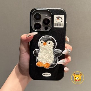 Vỏ Mềm Da Gấu Chim Cánh Cụt Dễ Thương Cho Xiaomi 15 Pro 14T 13T Pro Cho Mi 11 Lite 11X Pro Redmi K70 K70E K60 Ultra K50 K40 Pro Vỏ Điện Thoại Bánh Hoạt Hình Khung Kim Loại Vỏ Năm Mới