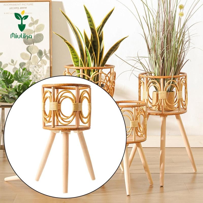 Miulika Mây Giỏ Trồng Sàn Giỏ Dệt Cho Cây Có Chân Dễ Dàng Lắp Đặt Cho Văn Phòng Tại Nhà Hộp Đựng Hoa Cho Ký Túc Xá Khách Sạn