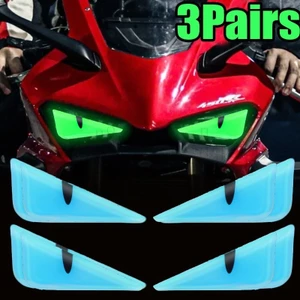 Nhãn dán mắt quỷ dạ quang - Decal đèn pha xe máy - Nhãn dán mắt mèo giận dữ 3D - Trang trí cảnh báo cưỡi ngựa ban đêm - Phụ kiện trang trí xe điện