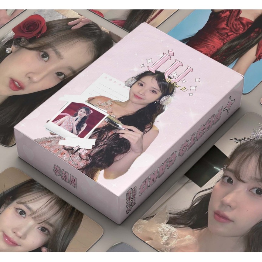 50-55 Cái / hộp IU World Tour Mùa Chiến Thắng Lời Chúc Mừng Photocards Laser Holographic Lomo Cards Kpop Hologram Bưu Thiếp YM