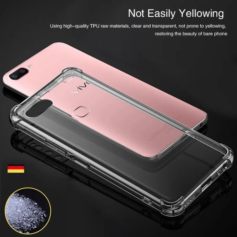 Ốp Điện Thoại Trong Suốt Cho VIVO X20 Plus X20Plus Cao Cấp TPU Túi Khí Silicon Mềm Ban Đầu Bảo Vệ Ống Kính Mặt Sau Funda