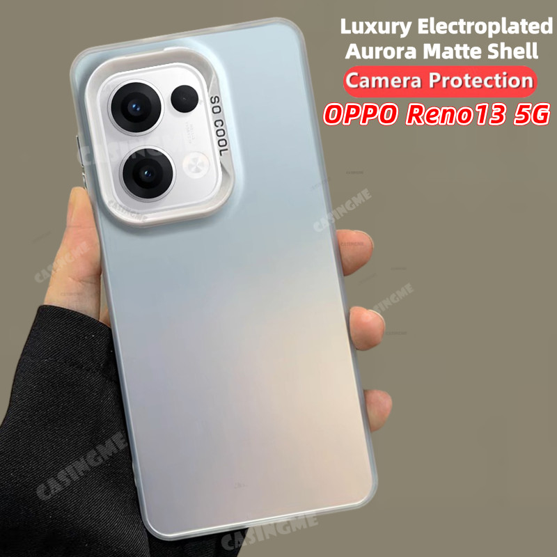 OPPO Reno15 5G 2025 Mạ Sang Trọng Aurora Skin Matte Casing Cho OPPO Reno 13 Reno13 OPPOReno13 13Reno F Pro 4G 5G 2024 Ốp Điện Thoại Bảo Vệ Camera Nhiều Màu Sắc Ốp Lưng Chống Sốc