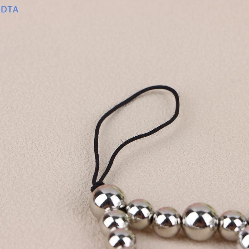 [Dta] 1Pc Màu Bạc Trái Tim Điện Thoại Quyến Rũ Nhựa Tình Yêu Đính Hạt Dây Cho Điện Thoại Nam Nữ Điện Thoại Di Động Ngắn Dây Móc Khóa PO