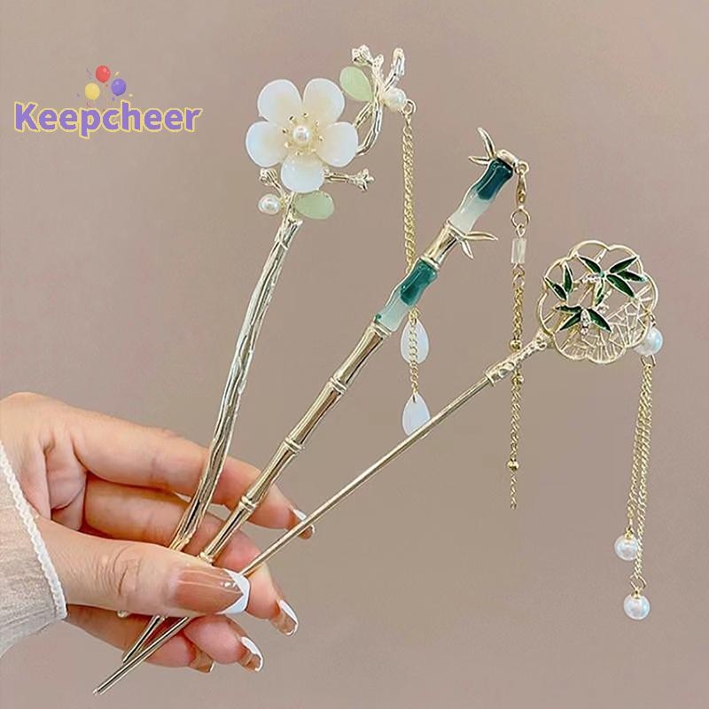 [Keepcheer] Kẹp tóc cổ điển Trung Quốc dành cho nữ Kẹp tóc thủ công tươi mát Phụ kiện trang sức quyến rũ Đồ trang sức Đồ trang trí tóc [Mới]