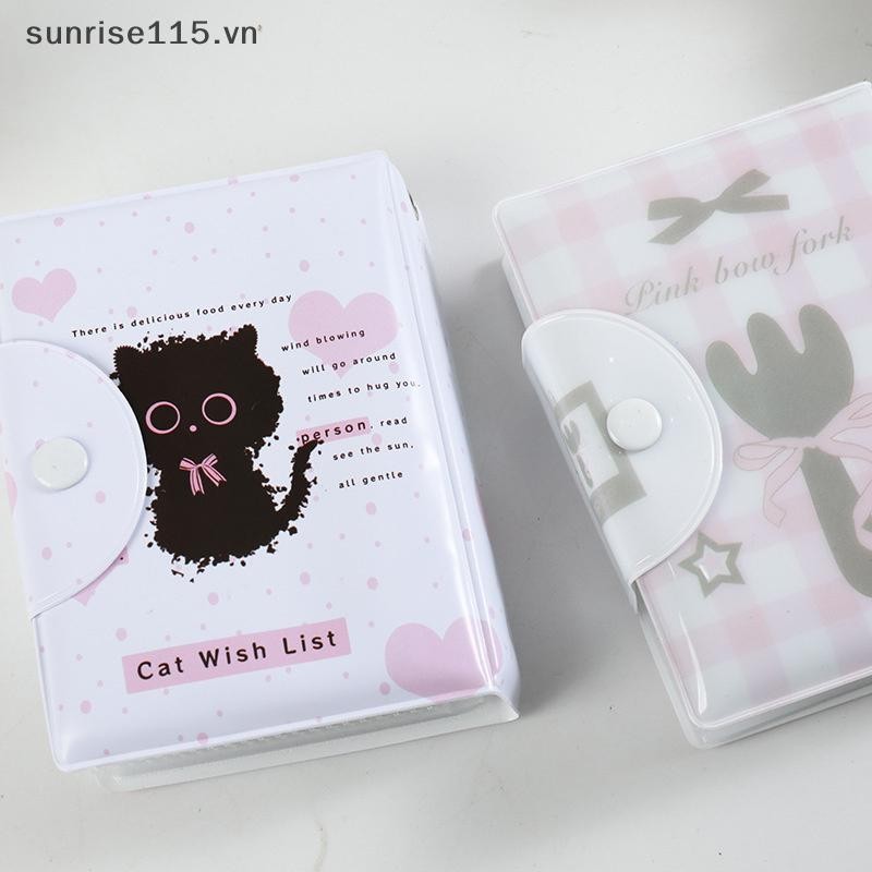 SSVN Album Ảnh 3 Inch 32 Túi Nĩa Thẻ ID Phong Cách Đen Kpop Idol Hộp Đựng Thẻ Ảnh Bộ Sưu Tập Sách Lưu Trữ.