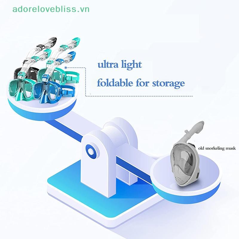 THÊM Mặt nạ ống thở Bộ mặt nạ lặn có thể gập lại với hệ thống trên khô và gắn Camera BSS