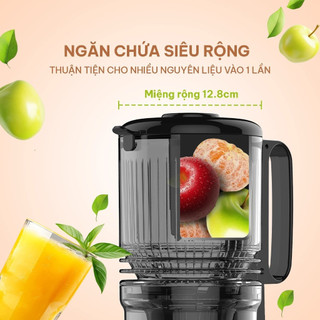 Máy ép chậm Hare HR SJ6388 công suất 300W 2 cốc chứa, ép kiệt 99% bảo hành 12 tháng