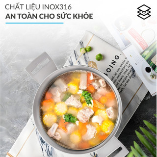 Nồi inox liền khối Haatz CIC6381 bắt nhiệt nhanh truyền nhiệt đều, an toàn cho sức khỏe