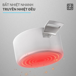 Nồi inox liền khối Haatz CIC6381 bắt nhiệt nhanh truyền nhiệt đều, an toàn cho sức khỏe