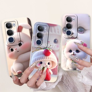 Vỏ Bảo Vệ Toàn Diện Cho Vivo Y19s 4G V2419 Vỏ Thỏ Dễ Thương Mèo Thú Cưng Hoạt Hình Silicon Mềm TPU Vỏ Điện Thoại Cho VivoY19s Capa