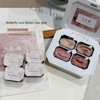XEIJAYI 4 lưới gel móng tay vỗ tay, bộ sưu tập hoa tình yêu bướm, sơn gradient, keo trị liệu bằng ánh sáng, nghệ thuật làm móng cho tiệm làm móng
