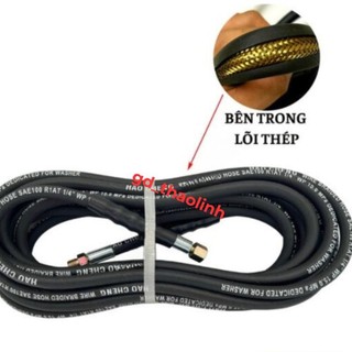 Dây rửa xe LÕI THÉP 10m, 15m, 20m lắp máy rửa xe CUROA