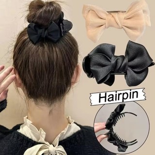 Tính Khí Lấp Lánh Nơ Cực Lớn Vuốt Kẹp Tóc - Nữ Thanh Lịch Màu Bun Kẹp Tóc