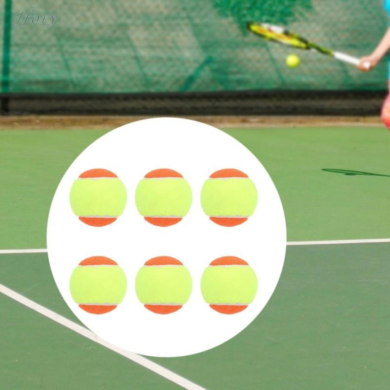 Jfory 6 Bóng Tập Tennis Cho Trẻ Em Thực Hành Bóng Chuyên Nghiệp 2.52 "Đường Kính Cho Trò Chơi Hoạt Động Người Hâm Mộ Trẻ Em Thanh Thiếu Niên