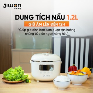 Nồi cơm điện tách đường Jiwon JW-34F dung tích 1.2L công suất 500W, Đa dạng chức năng nấu